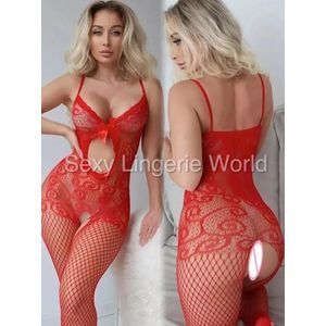 jacquard sexy lingerie open crotch one-piece fishnet stockings hollow tights who