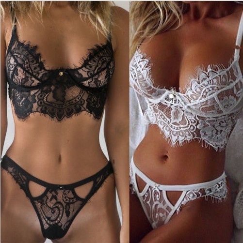 Lace Sexy Women's Bikini, See-Through Three-Piece Seductive Set, Dropshipping
